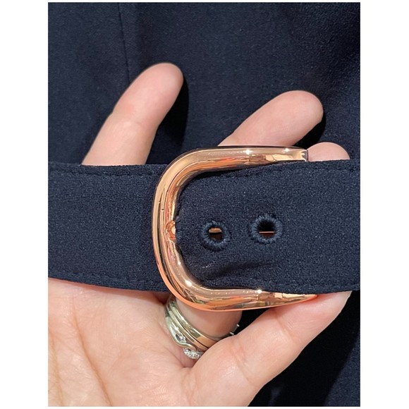 IVANKA TRUMP Sleeveless Navy Blue Zip Back Jumpsuit - Picture 4 of 7